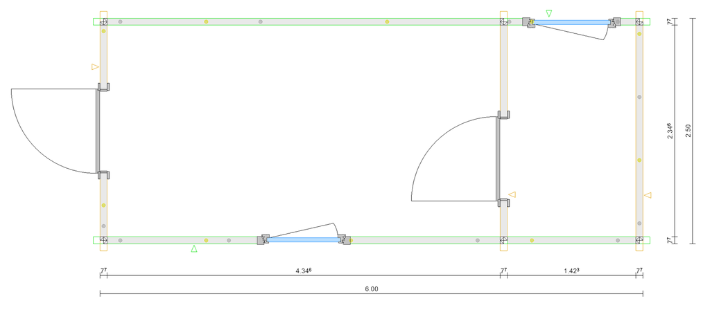 Office Container PLAN 6m x 2.5m